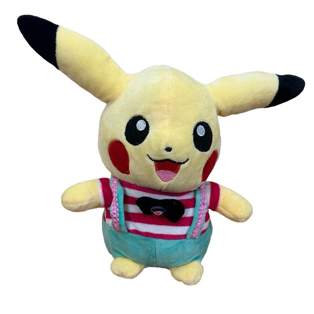Pikachu Pokemon Plush Stuffed Animal Toy Fancy Outfit Bowtie CUTE